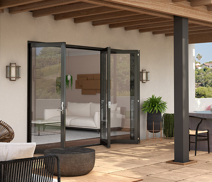 multi folding doors on patio